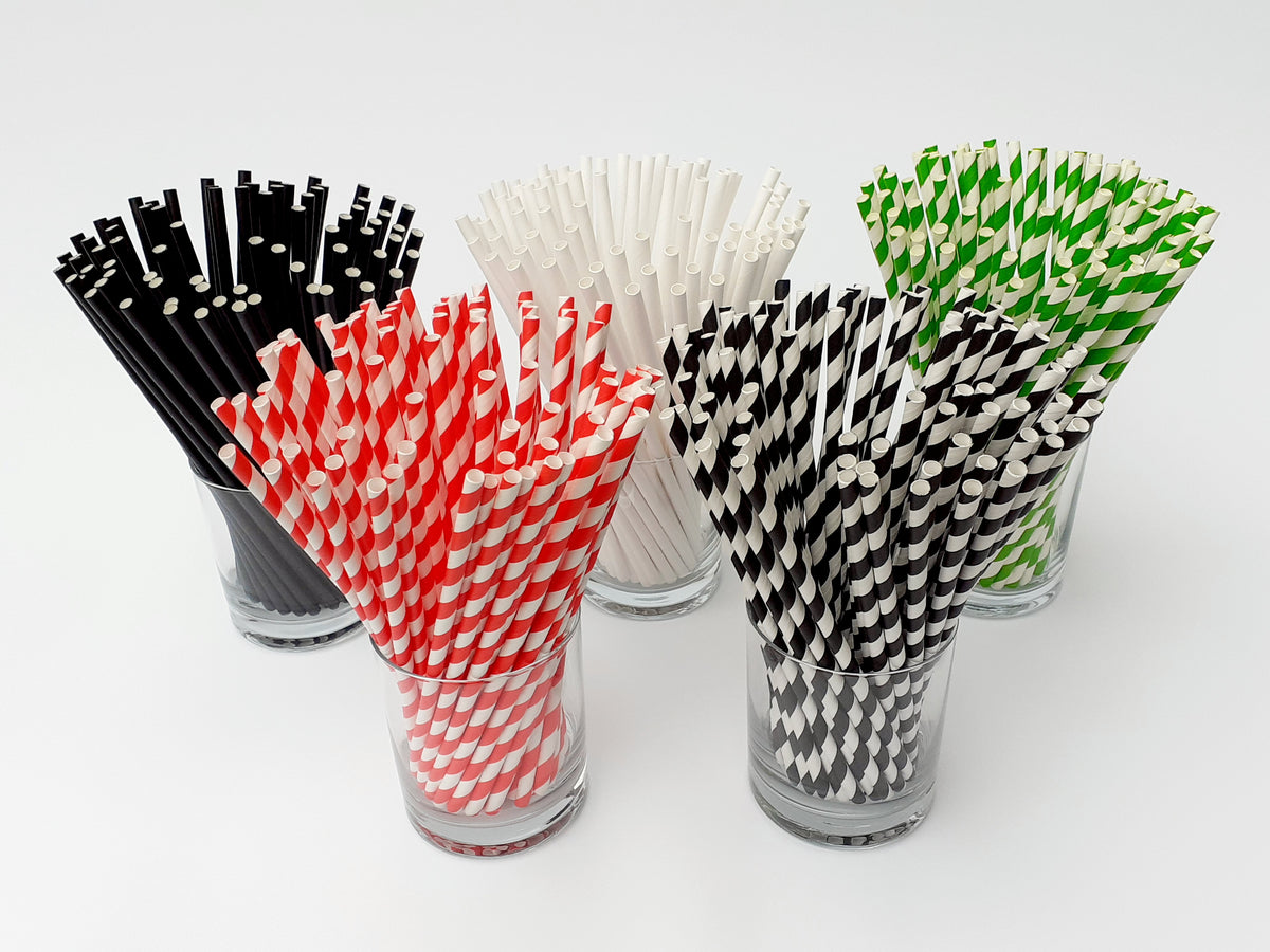 Black Paper Straws, Made in UK