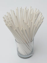 Load image into Gallery viewer, White paper straws made in UK. Our biodegradable eco friendly paper straws are recyclable with a low carbon footprint. Say no to plastic – our planet matters.